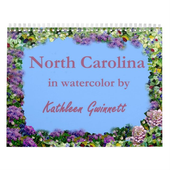 North Carolina In Watercolor Calendar (Cover)