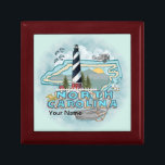 North Carolina Lighthouse Gift Box<br><div class="desc">North Carolina Lighthouse custom name gift box by ArtMuvz Illustration. Matching Lighthouse apparel, Light house t-shirts, Lighthouses gifts. Lighthouse t-shirt, nautical and birthday gifts, lighthouse collector apparel. Lighthouse gifts are a great way to show someone you care, especially if they love the ocean, the coast, or lighthouses themselves. Lighthouses are...</div>