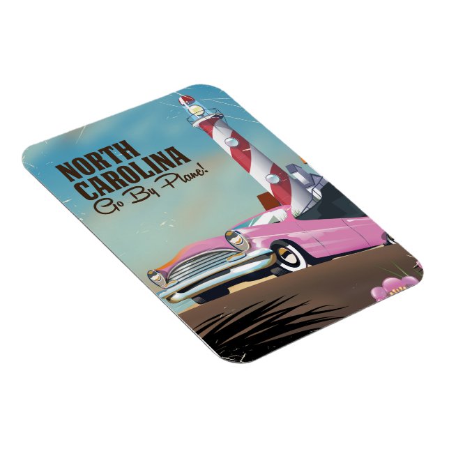North Carolina Lighthouse travel poster Magnet (Right Side)