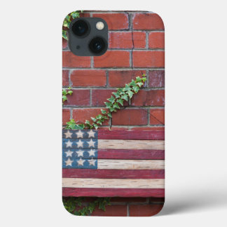 North Carolina, Linville, wooden US flag iPhone 13 Case
