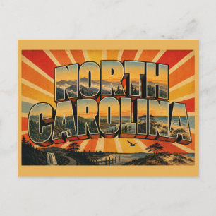 North Carolina Mountains Forests Coast Art Postcard