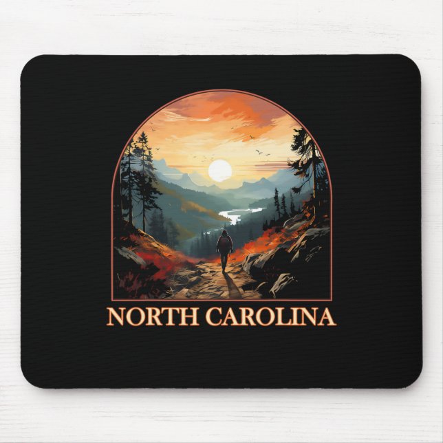 North Carolina Nc Hiking Mountain State Pride  Mouse Pad (Front)