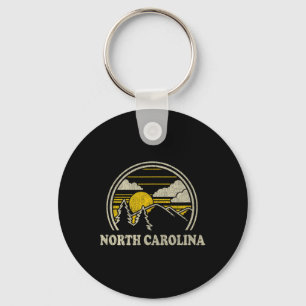 North Carolina Nc T Shirt Vintage Hiking Mountains Key Ring