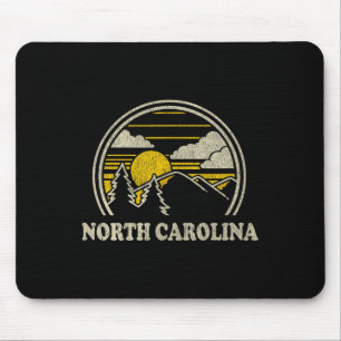 North Carolina Nc T Shirt Vintage Hiking Mountains Mouse Pad