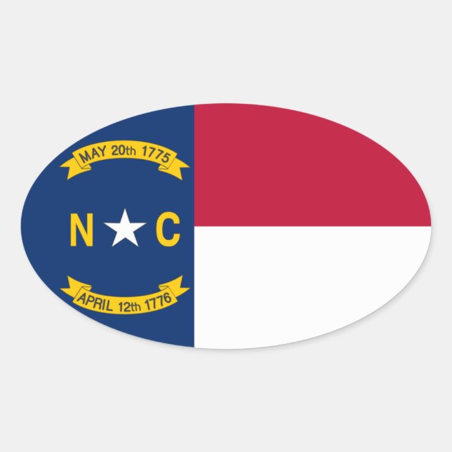 North Carolina Oval sticker (Front)