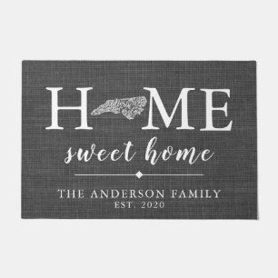 NORTH CAROLINA Personalised State Doormat