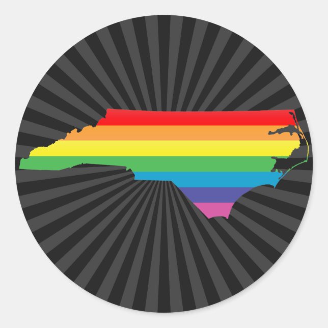 north carolina pride. classic round sticker (Front)