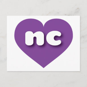 North Carolina purple heart - I love nc Postcard