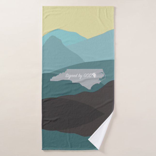 North Carolina, Signed by God Bath Towel (Bath Towel)