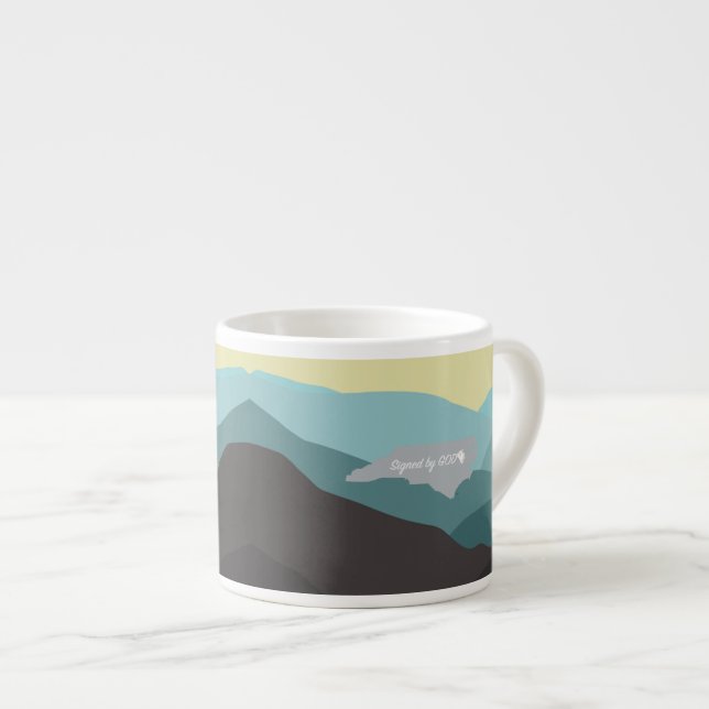 North Carolina, Signed by God Espresso Cup (Front Right)