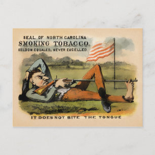 North Carolina Smoking Tobacco Ad Postcard