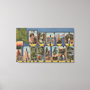 North Carolina (State Capital/Flower) Canvas Print