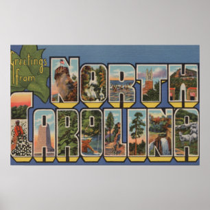 North Carolina (State Capital/Flower) Poster