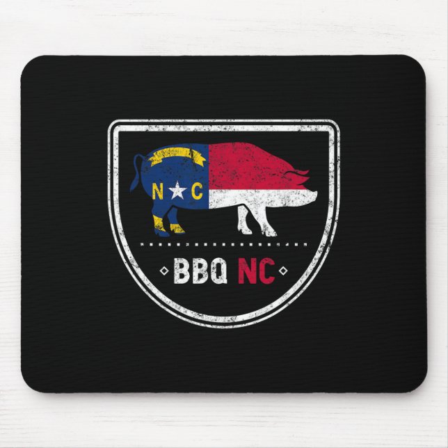 North Carolina State Flag Bbq Nc  Mouse Pad (Front)