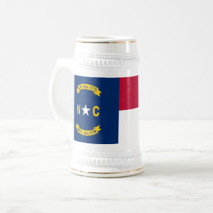 North Carolina State Flag Beer Stein