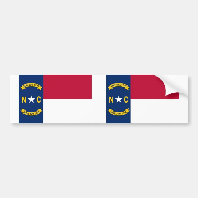 North Carolina state flag Bumper Sticker (Front)