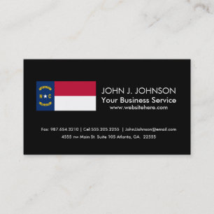 North Carolina State Flag Business Card