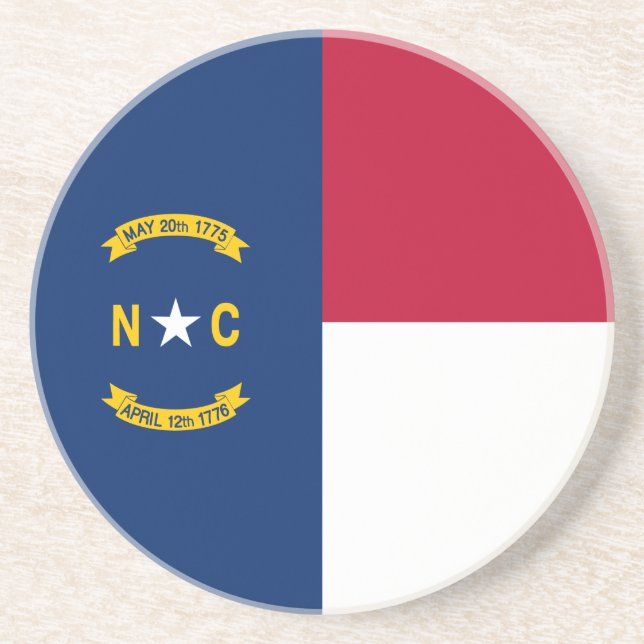 North Carolina State Flag Coaster (Front)