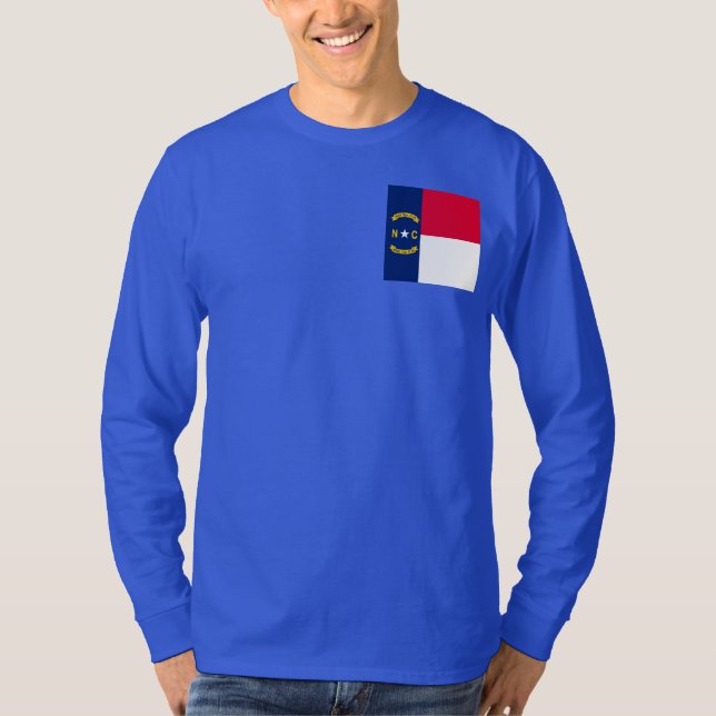 North Carolina State Flag Design T-Shirt (Front)