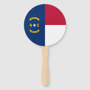 North Carolina State Flag Hand Fan