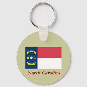 North Carolina State Flag Key Ring