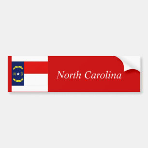 North Carolina State Flag, North Carolina Bumper Sticker