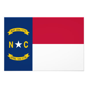 North Carolina State Flag Photo Print