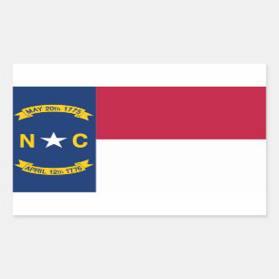 North Carolina State flag Rectangular Sticker