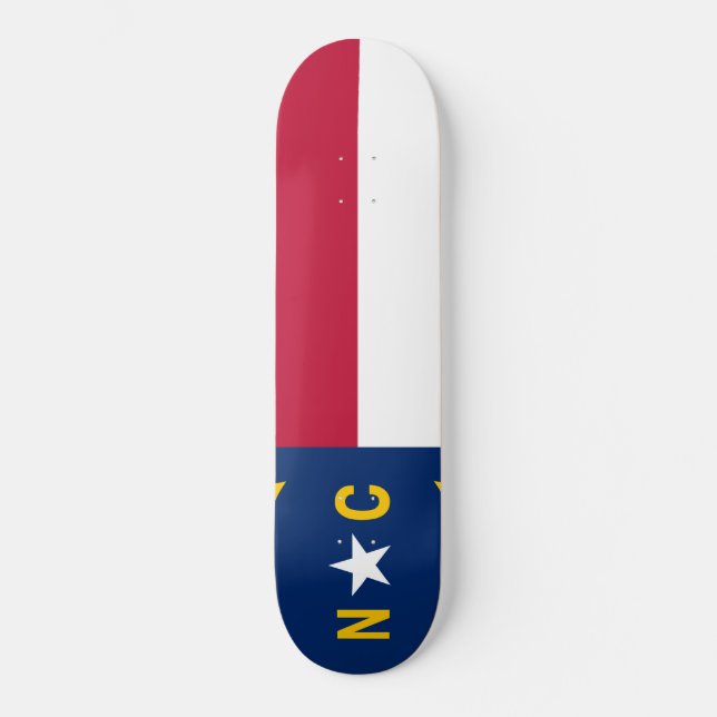 North Carolina State Flag Skateboard (Front)