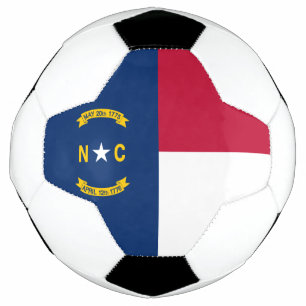 North Carolina State Flag Soccer Ball