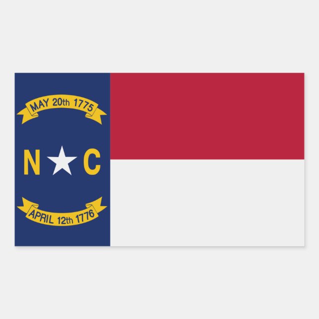 North Carolina State Flag Sticker (Front)