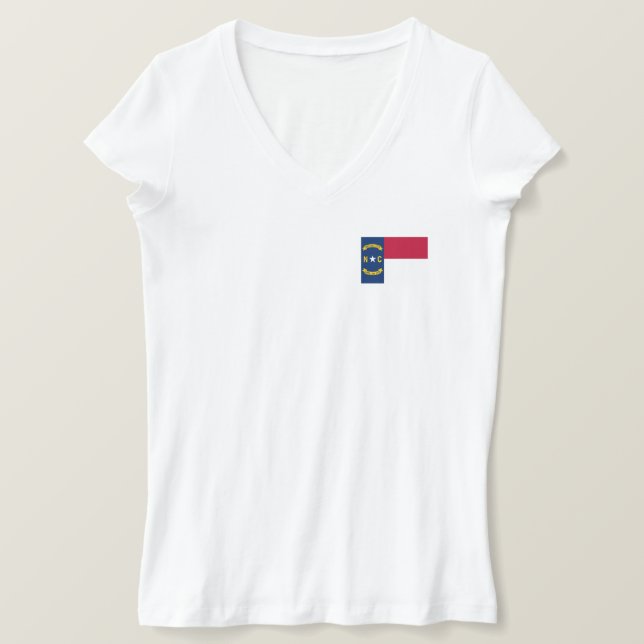 North Carolina State Flag T-Shirt (Design Front)
