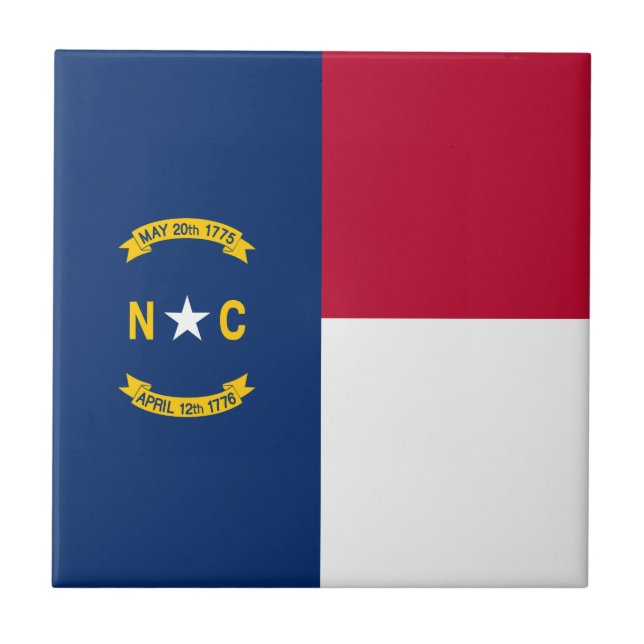 North Carolina State Flag Tile (Front)