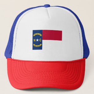 North Carolina State Flag USA Trucker Hat