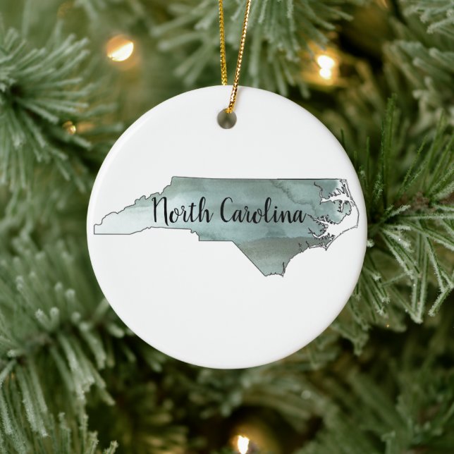 North Carolina State Illustration Ornament (Tree)
