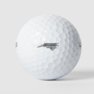 North Carolina State Word Cloud Golf Balls