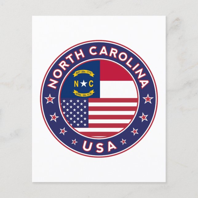 North Carolina sticker, phone case, tote bag (Front)
