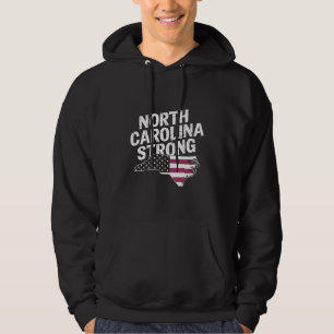North Carolina Strong With NC State And USA Flag Hoodie