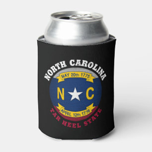 NORTH CAROLINA TAR HEEL STATE FLAG CAN COOLER