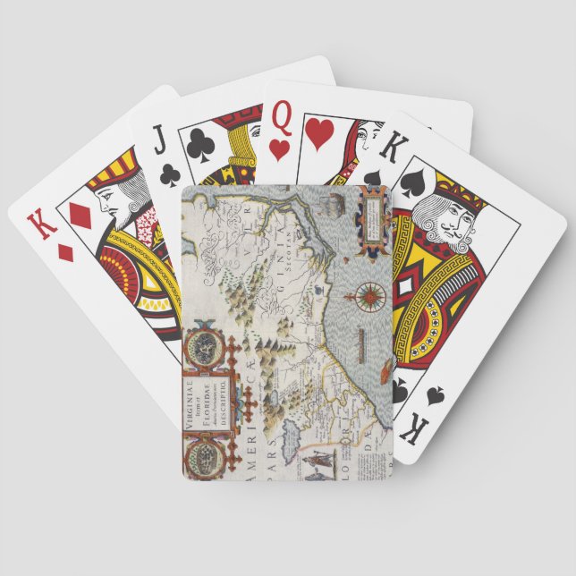 North Carolina, titled 'Virginiae item et Floridae Playing Cards (Back)