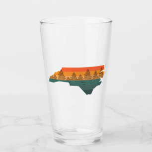North Carolina Tree Silhouette Glass