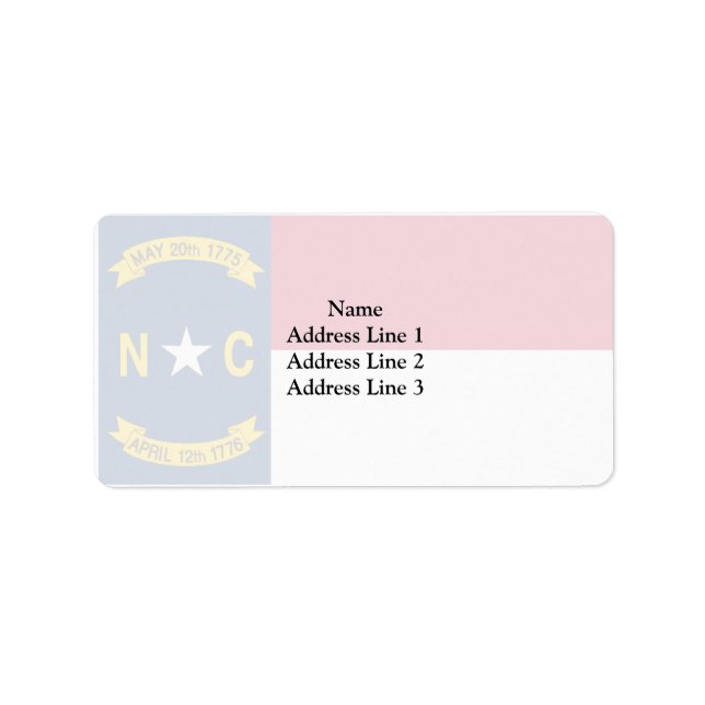 North Carolina, United States Label (Front)