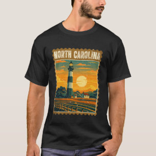 North Carolina Vintage Stamp Souvenir North Caroli T-Shirt