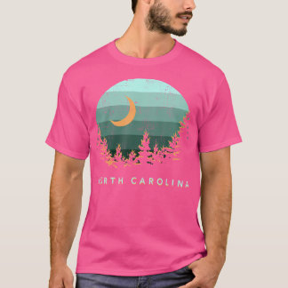 North Carolina Vintage Sunset Outdoors Hiking Souv T-Shirt