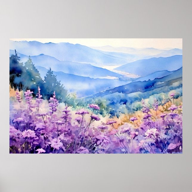 North Carolina Watercolor Wall Art Print (Front)