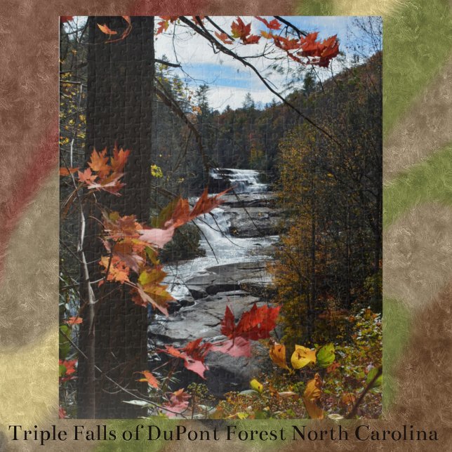 North Carolina Waterfall Photographic Autumn Jigsaw Puzzle (Creator Uploaded)
