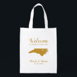 North Carolina Wedding Welcome Bag for Hotel Guest<br><div class="desc">Wedding weekend welcome gift bag for out of town guests to your wedding,  featuring image of North Carolina,  with heart you may place at the precise location. Fill tote with your favourite goodies.</div>