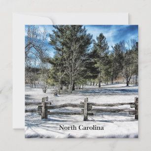 North Carolina winter landscape Holiday Card