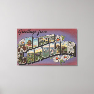North CarolinaLarge Letter Scenes 4 Canvas Print