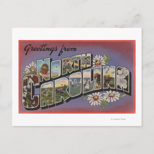North CarolinaLarge Letter Scenes Postcard (Front)